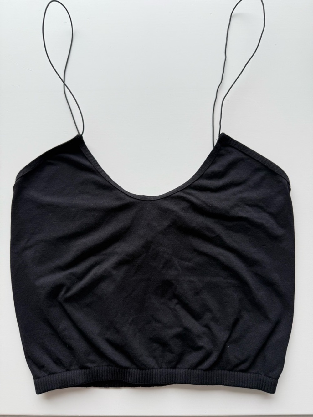 Lulu's Black Spaghetti Strap Crop Camisole
